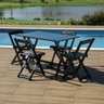 Conjunto de Mesa Dobrável com 4 Cadeiras 120x70 Preta - Móveis Britz - 3