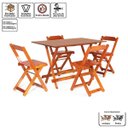 Ver imagem 4 de Conjunto de Mesa Dobrável com 4 Cadeiras 120x70 Mel - Móveis Britz
