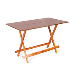 Conjunto de Mesa Dobrável com 6 Cadeiras 120x70 Mel Móveis Britz - 7