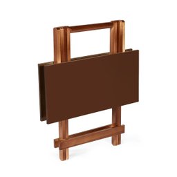 Conjunto Dobrável 70 X 70 com 4 Cadeiras - Imbuia - Móveis Britz - 8