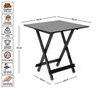 Conjunto de Mesa Dobrável com 4 Cadeiras 70x70cm Preta - Móveis Britz - 6