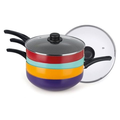 Frigideira Wok 28 Antiaderente com Tampa de Vidro Bella da Multiflon