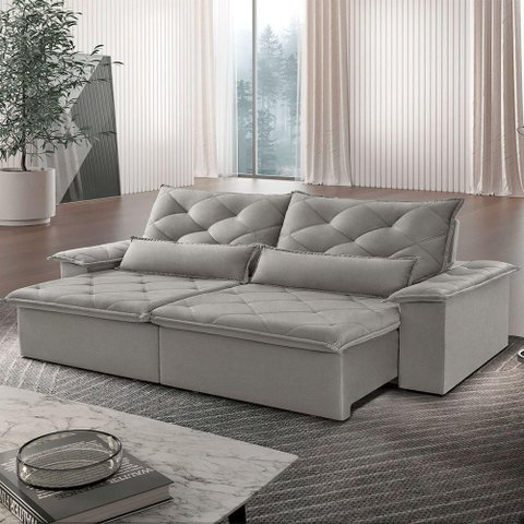 Sofá Melt 02 Módulos de 90cm Br 25cm Meu Sofá Online A230 Linho Cinza