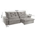 Ver imagem 5 de Sofá Melt 02 Módulos de 90cm Br 25cm Meu Sofá Online A230 Linho Cinza