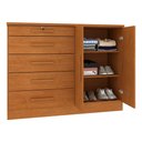 Ver imagem 4 de Cômoda com 2 Portas e 5 Gavetas 136cm Multimóveis CR35478 Cinamomo