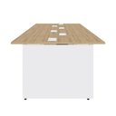 Ver imagem 4 de Mesa de Trabalho Escritório para 6 Pessoas Mac Br F5 270cm Macadâmia com Branco F5 Office