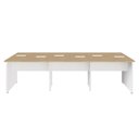 Ver imagem 5 de Mesa de Trabalho Escritório para 6 Pessoas Mac Br F5 270cm Macadâmia com Branco F5 Office