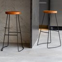 Ver imagem 2 de Kit 4 Banquetas Altas para Cozinha Estilo Industrial Aura D09 Peroba - Mpozenato