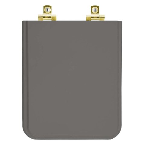 Assento Sanitário Soft Close Square Cinza Ambar para Vaso Incepa com Ferragem Dourada