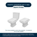 Ver imagem 4 de Assento Sanitário Soft Close Square Cinza Ambar para Vaso Incepa com Ferragem Dourada