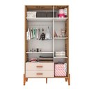 Ver imagem 3 de Guarda Roupa Quarto Infantil Iris com 3 Portas e 1 Gaveta Naturale/off White