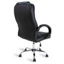 Ver imagem 4 de Cadeira de Escritório Presidente, Base Cromada, Preta - Mb-C730