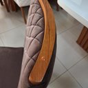 Ver imagem 5 de Sala de Jantar Mel 6 Lugares Tampo MDF com Vidro Off-White Bom Pastor Móveis