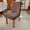 Ver imagem 4 de Sala de Jantar Mel 6 Lugares Tampo MDF com Vidro Off-White Bom Pastor Móveis