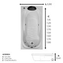 Ver imagem 3 de Banheira Retangular Hortênsia Combate com Hidro em Acrílico