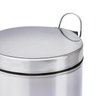 Lixeira Redonda 12 Litros, com Pedal e Cesto Removível - Aço Inox - 2