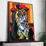 Quadro Decorativo Pablo Picasso A Mulher Que Chora:90x60 cm/PRETA - 4