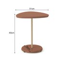 Ver imagem 4 de Mesa de Apoio Alta Elegante para Sala de Estar com Estilo Contemporaneo Terracota Bel