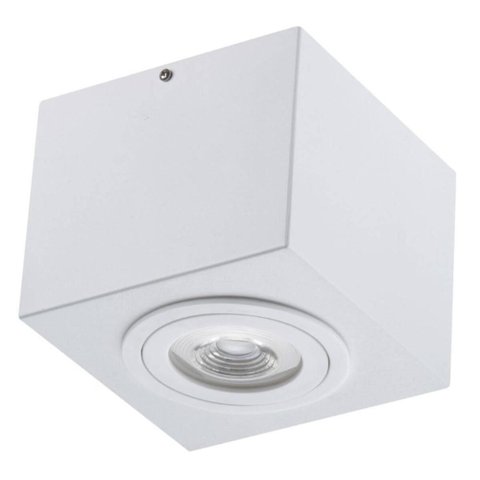 Plafon de Sobrepor Luminária Quadrada Branca Aluzinc Box Dital Sala Cozinha Escritório
