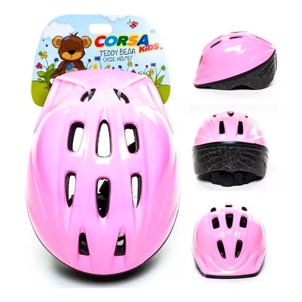 Capacete Infantil Baby P para Bicicleta Azul, Preto, Rosa, Vermelho ou Verde Circunferência 48 - 52c - 1