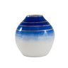 Vaso Decorativo Branco com Detalhes em Azul e Dourado - 18x17x17cm - 3