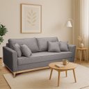 Ver imagem 2 de Sofá 2 Lugares Pé de Madeira Moderno Minimalista Confortável Ulisses