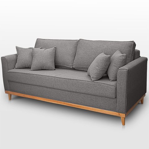 Sofá 2 Lugares Pé de Madeira Moderno Minimalista Confortável Ulisses