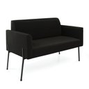 Ver imagem 3 de Sofá Namoradeira e 2 Poltronas Pé de Ferro Preto Marisa Suede Preto D03 - D'Rossi