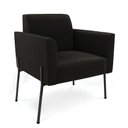Ver imagem 2 de Sofá Namoradeira e 2 Poltronas Pé de Ferro Preto Marisa Suede Preto D03 - D'Rossi