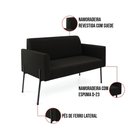 Ver imagem 6 de Sofá Namoradeira e 2 Poltronas Pé de Ferro Preto Marisa Suede Preto D03 - D'Rossi