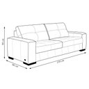 Ver imagem 4 de Sofá Decorativo 2 Lugares Turim 150cm Couro Preto G58 - Gran Belo
