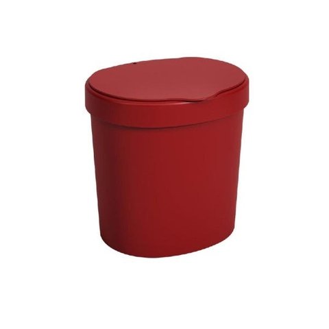 Lixeira Pia 2,5 L Vermelho Alta Qualidade