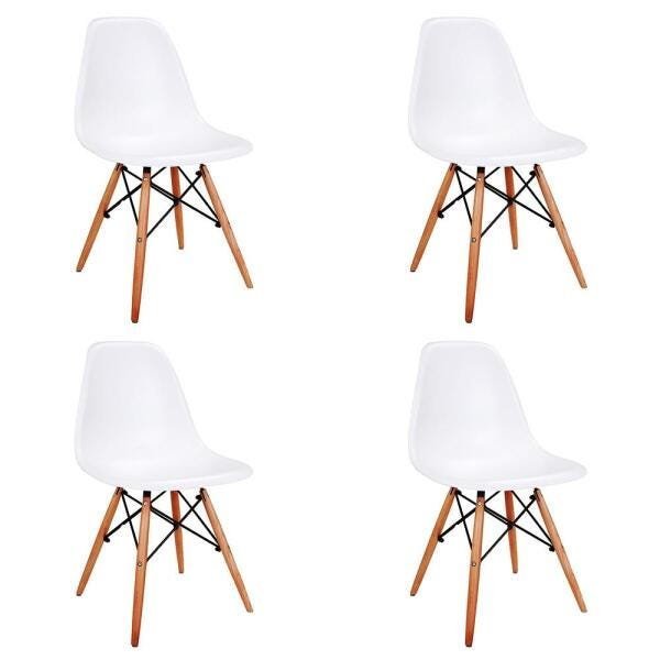 Kit 4 Cadeiras Eames Eiffel - Branca