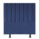 Ver imagem 1 de Cabeceira Estofada Cama Box Casal 140 Cm Alice Veludo Cor:azul Marinho