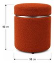 Ver imagem 2 de Kit de Puff Cinta Superior Prata, Cor Terracota Boucle - Let Móveis