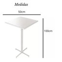 Ver imagem 3 de Mesa Alta Bistrô Quadrada 100x50cm Dourada Tampo Preto Industrial Don Castro Decor Industrial Premiu