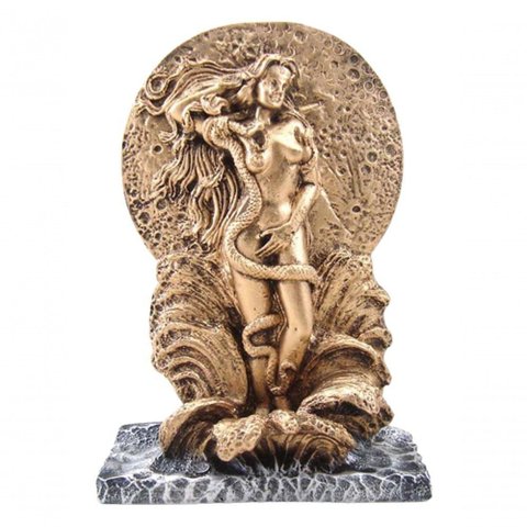Estatueta Sala Quarto Geek Lilith Serpente Resina 17,5x12