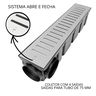Ralo Quintal 10x50 Inox 304 Sistema Abre Fecha Coletor Modular Preto Multi Saídas - 4