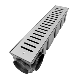 Ralo Quintal 10x50 Inox 304 Sistema Abre Fecha Coletor Modular Preto Multi Saídas - 1