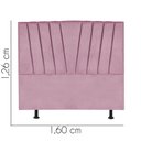 Ver imagem 3 de Cabeceira Bélgica Cama Box Casal 160 Cm Suede Rosa Bebê