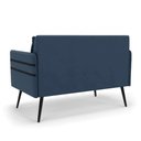 Ver imagem 5 de Namoradeira 02 Lugares Mari Suede de Ferro Azul Marinho
