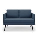 Ver imagem 7 de Namoradeira 02 Lugares Mari Suede de Ferro Azul Marinho