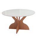 Ver imagem 7 de Mesa Sala de Jantar 1,35m com Vidro 4 Cadeiras Mdf Conjunto Cor:off White com Freijó e Cesare Claro