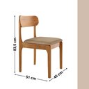 Ver imagem 3 de Sala de Jantar Star 6 Lugares Tampo MDF Barril Imbuia 180cm Moderna