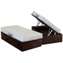 Ver imagem 1 de Cama Box Baú Solteiro: Colchão Ortopédico Herval D28 - Ag65 Frontier + Base Crc Suede Brown(