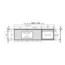 Ver imagem 3 de Pia Granito Marfim Arabesco Cuba Funda e Corte Cooktop 200cm: Marfim Arabesco