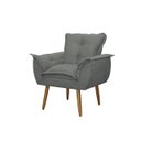 Ver imagem 2 de Kit 02 Poltronas Decorativas Opala Lux Sala Recepeção Cinza - Visan Estofados