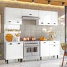 Kit Cozinha 8 Portas com Pistão a Gás + Balcão Pepper - Nicioli - Branco UV - Nicioli - 4