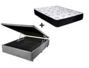 Ver imagem 4 de Cama Box Baú Casal Conforto Sintético Cinza + Colchão Casal Conforto Espuma D33 Com EPS 30x138x188