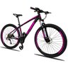 Bicicleta Aro 29 KSW 2.0 XLT 27v GTA Freio Hidráulico - Preto com Rosa - 19 - 2